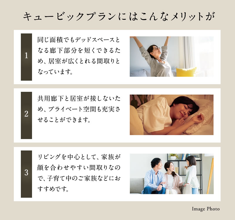 キュービックプランにはこんなメリットが
