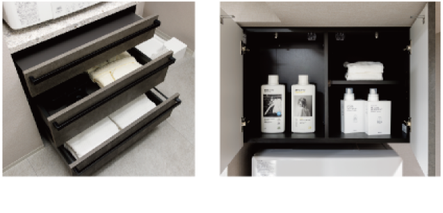 2段引き出し・上部戸棚