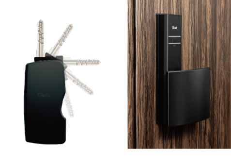 Tebraキー参考写真、ハンドル一体型リーダ